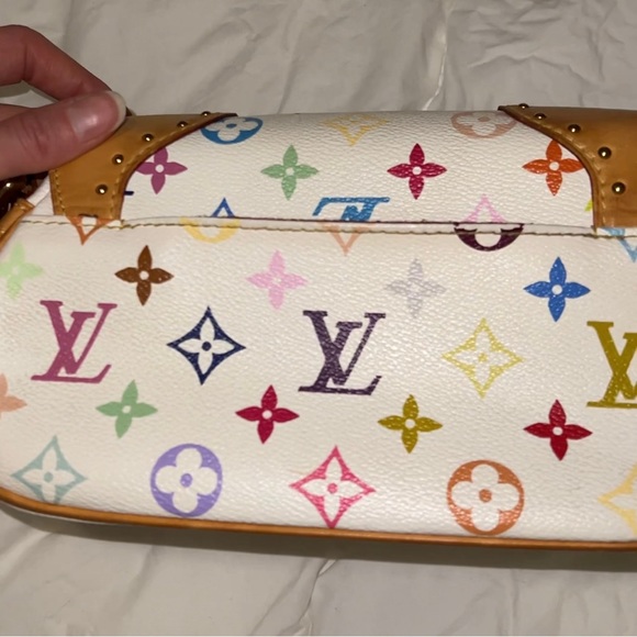 DEADSTOCK Louis Vuitton Marilyn White Multi Color Handbag Takashi Murakami - Picture 7 of 16